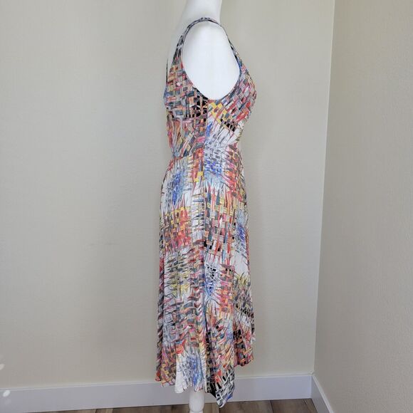 Jams World Dress Latticce Hawaiian Boho Summer Sundress Size Medium - Picture 5 of 14